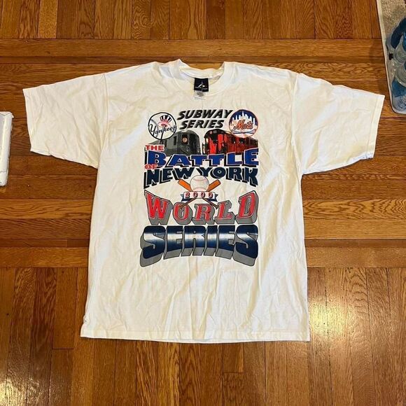 Vintage Pro Player Mets vs‎ Yankees 2000 World Series Tee - Picture 1 of 5